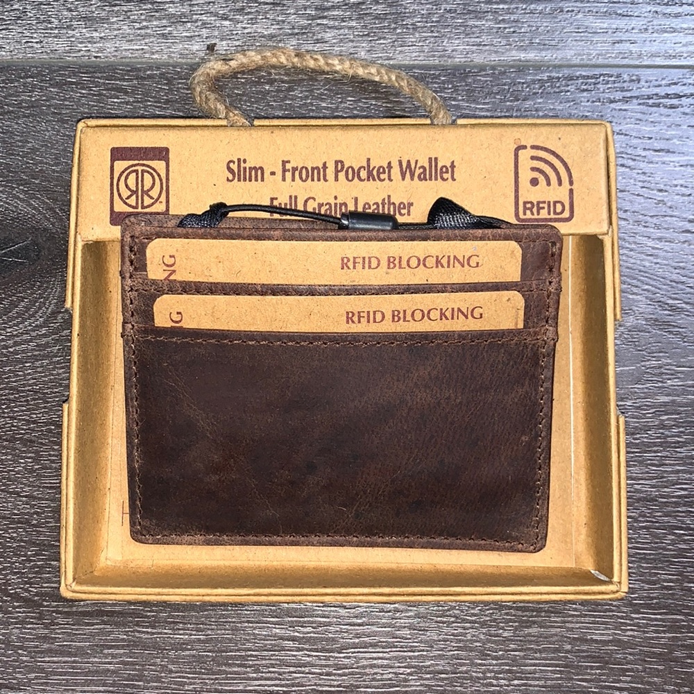 🔥⚡️FLASH SALE⚡️🔥 Genuine Leather Slim Wallet - BROWN